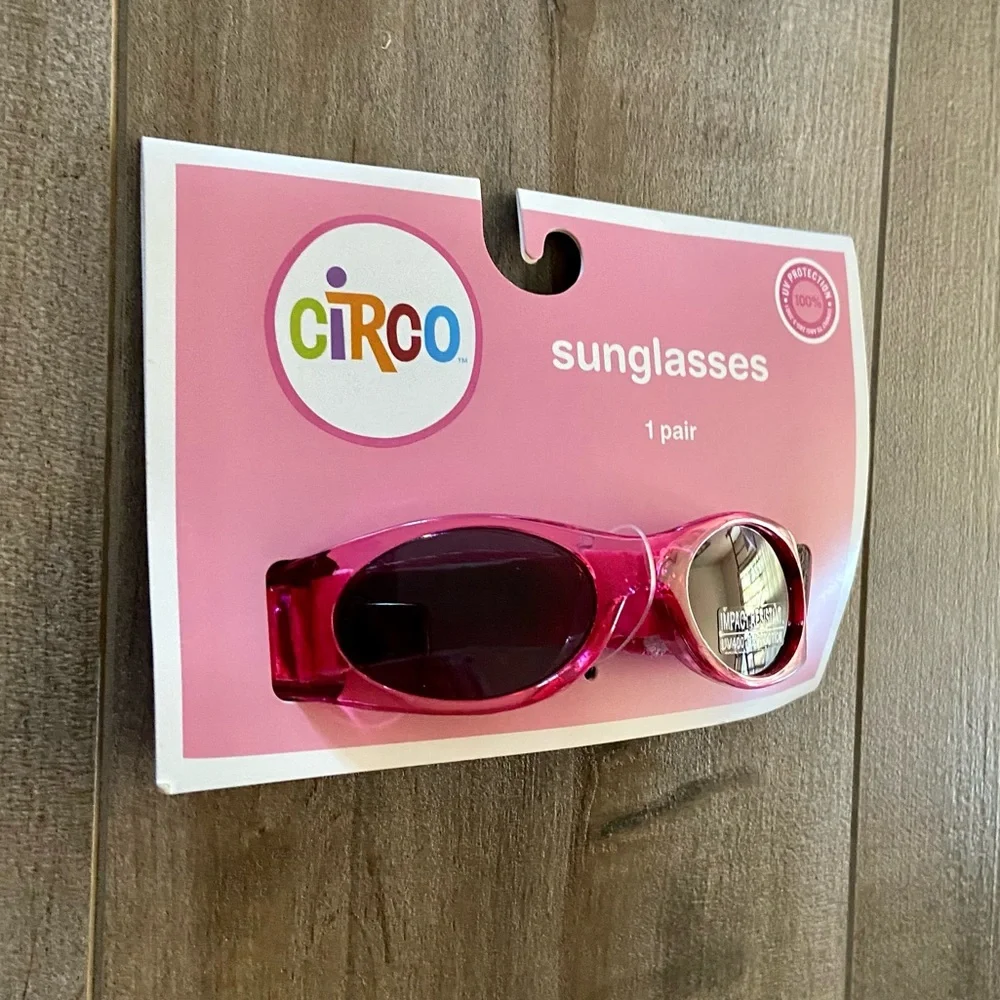 Circo Baby Toddler Sunglasses in Pink w/Flexible Adjustable Band UV Protection